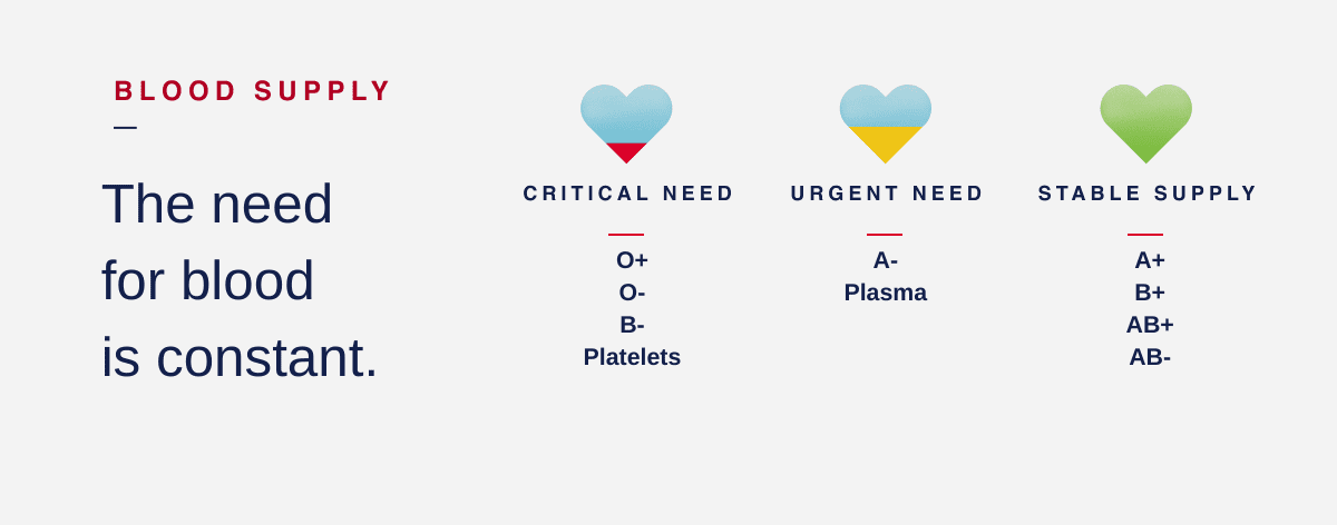 blood supply chart