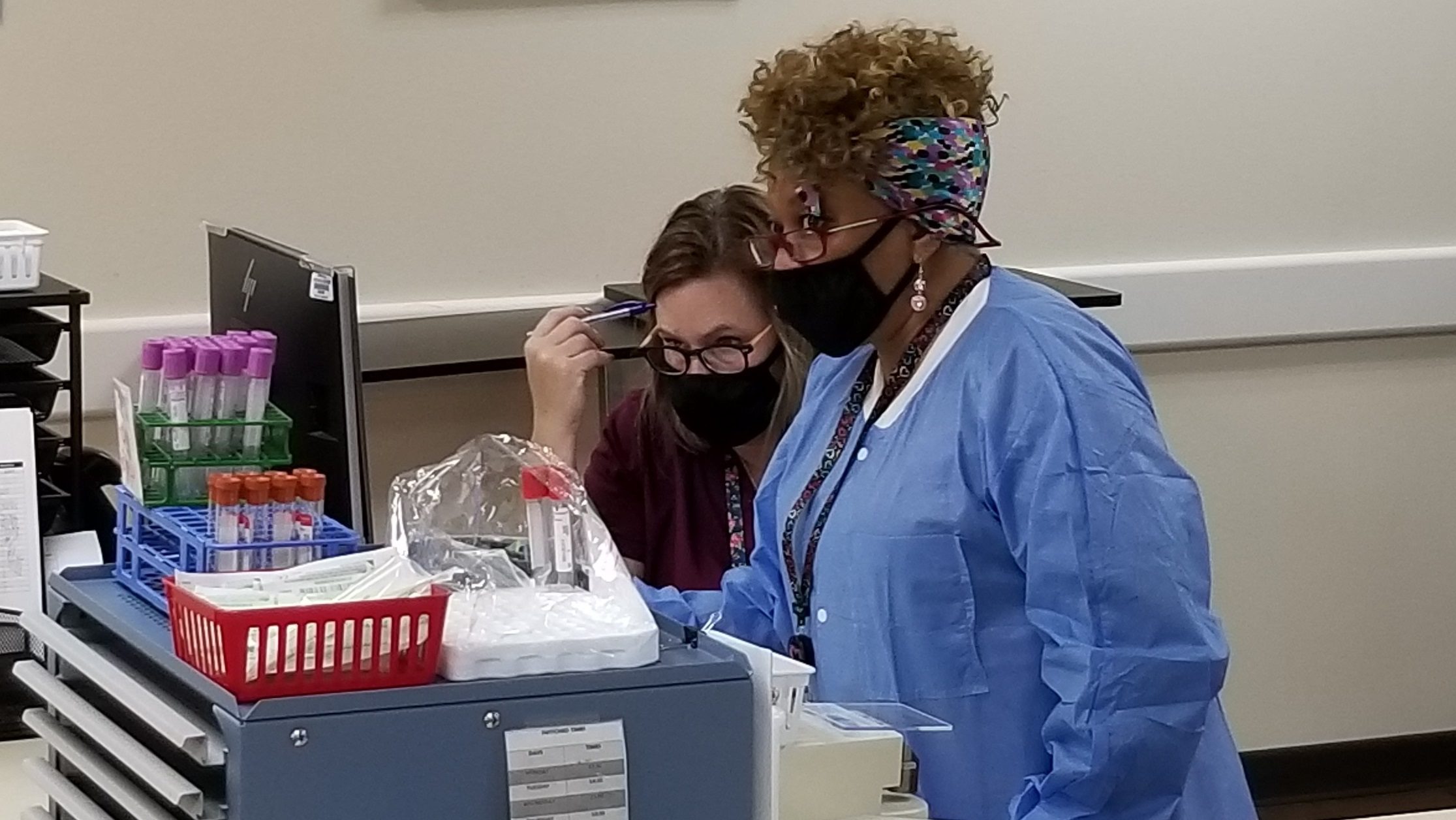 Phlebotomist 1 Sarah Bothwell and Phlebotomist 2 Evelyn Yates are part of the dedicated team making the Carter BloodCare mission possible.