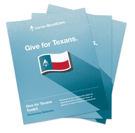 give for texans toolkit with flag graphic