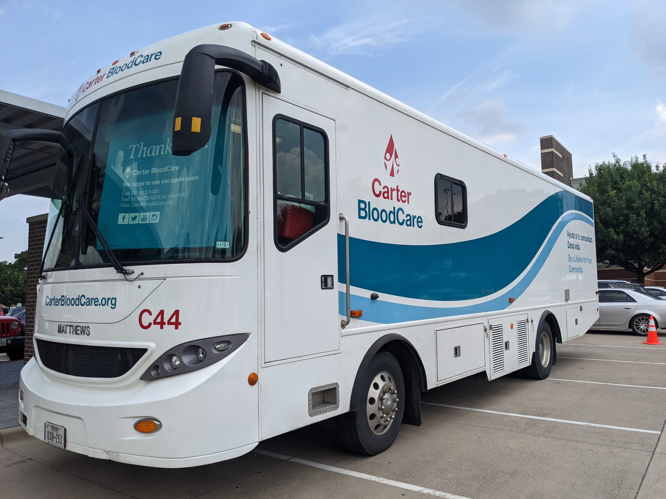 Carter BloodCare mobile donation bus