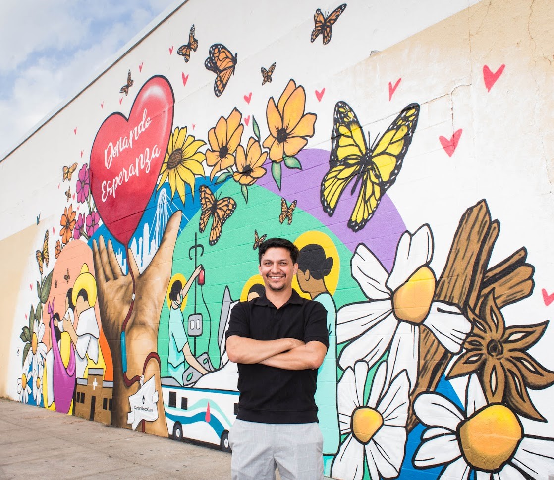 Oak Cliff mural illustrates importance of blood donations in Hispanic and Latino communities