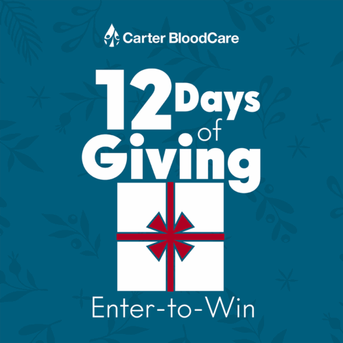 12 Days of Giving enter to win from Carter BloodCare