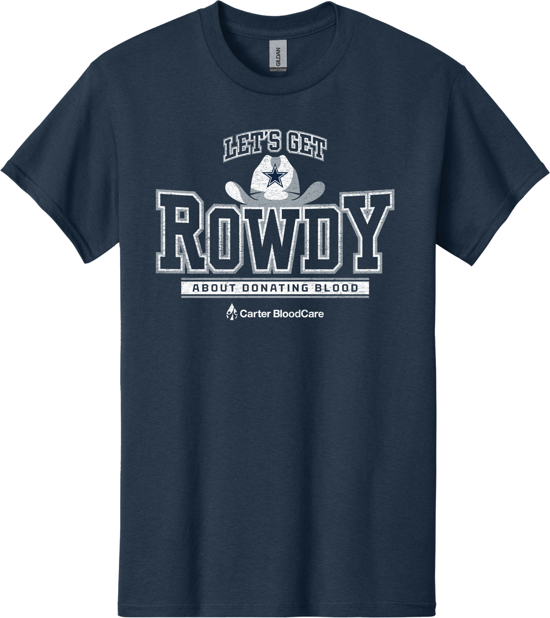 Carter BloodCare has Cowboy T-shirts for October donors