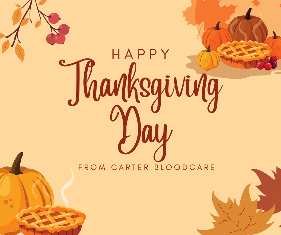 Happy Thanksgiving from Carter BloodCare
