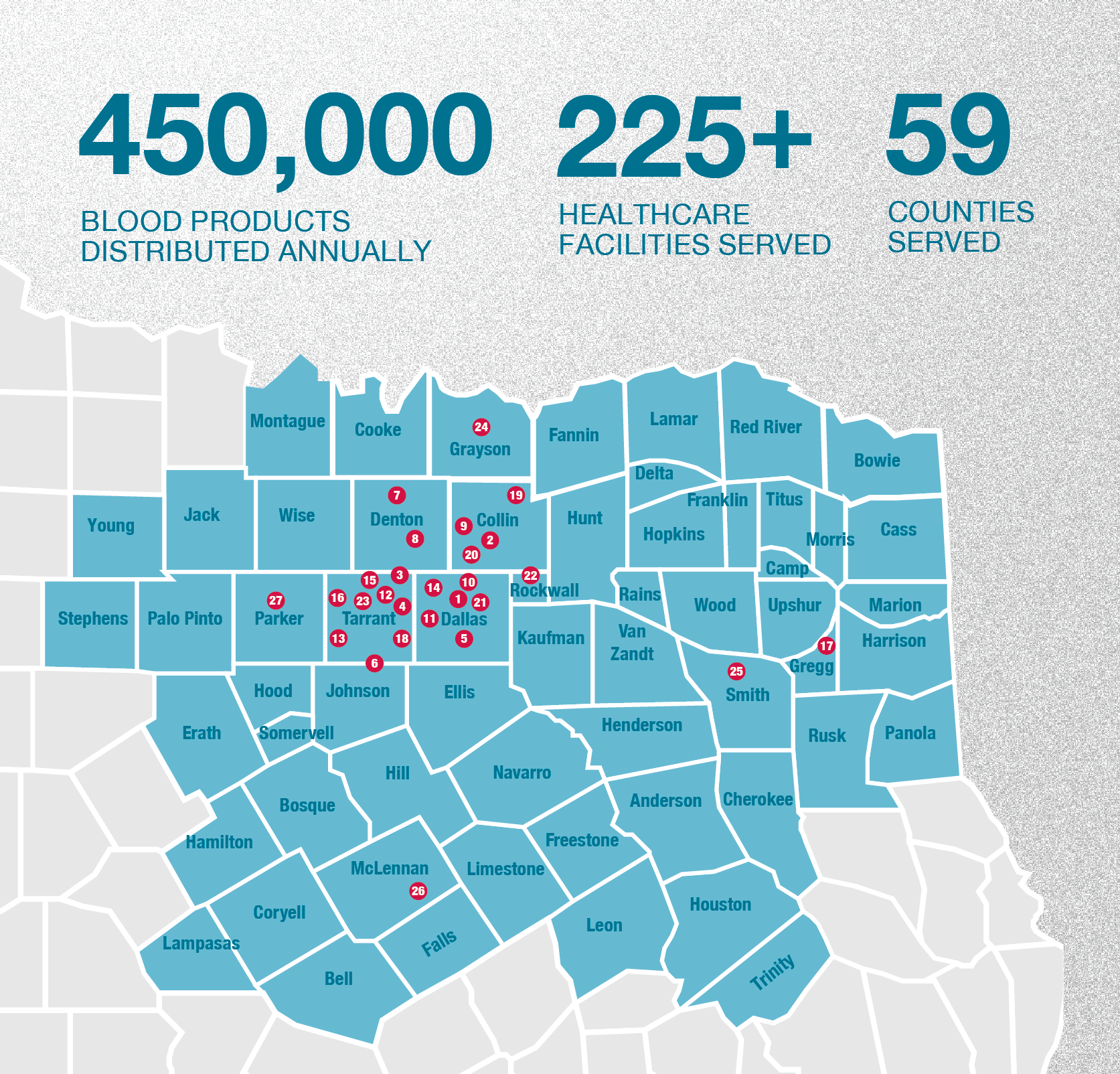 Carter BloodCare Service area 2026