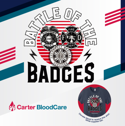 Be a hero at the ‘Battle of the Badges’ Blood Drive