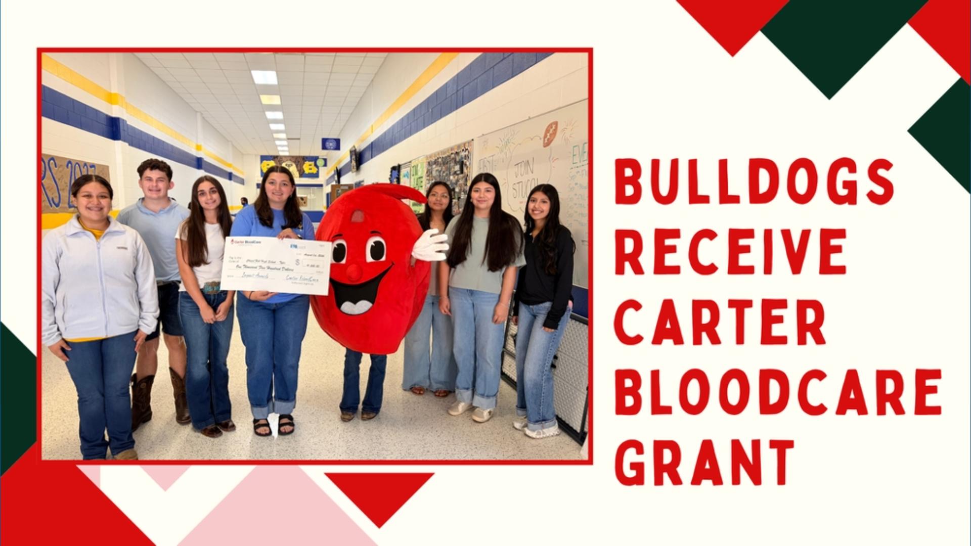 Chapel Hill High School earns $1,500 Carter BloodCare grant for blood drive participation